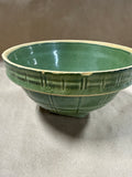 (B) Green Glazed Window Pane McCoy Mixing Bowl