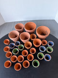 Lot Of Terra Cotta Planters And Mini Orchid Planters