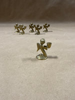 Set Of 6 Mini Brass Kneeling Angel Candle Holders // 2 Available // **** PRICED INDIVIDUALLY ****