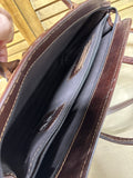 Don Sergio Leather & Suede Briefcase Bag