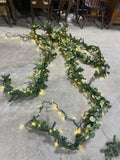Bin of Faux Greenery- 6 Strands (3 Lighted/3 No Lights)