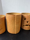 4-Piece Terracotta Jack O’ Lantern Candle Luminaries in Box