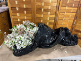 Large Bouquet of Faux Flowers, Mostly White Color Tones
