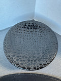 Black Pebble Look Ceramic Pedestal Trinket Dish