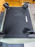 Gray Ottoman with Storage, On casters