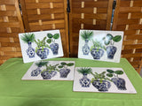 Jill Meyer Cala Home "Blue Delft Vases" Placemats, Set of 4