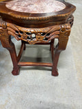 Marble Top Carved Side Table