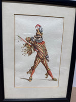 (B) Pair Of Commedia Dell’arte Theatre Style Framed Prints