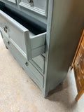 Pale Blue Painted Narrow Dresser/Console Cabinet