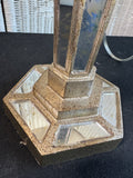 Resin & Mercury Glass Style Table Lamp (WORKS)