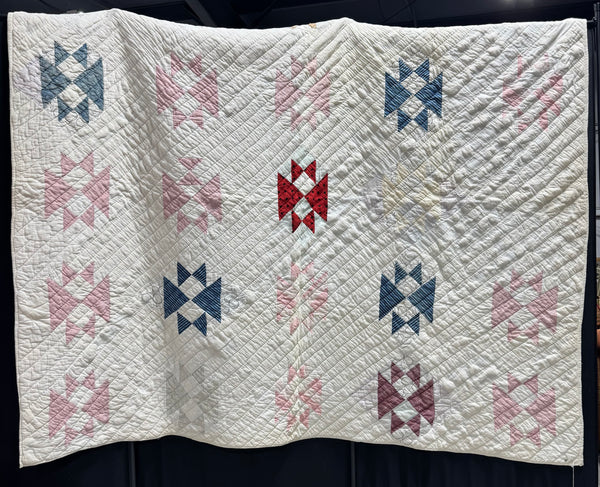 (F) Vintage Patchwork Quilted Comforter