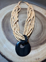 Light/Dark Wooden Beaded Necklace