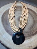 Light/Dark Wooden Beaded Necklace