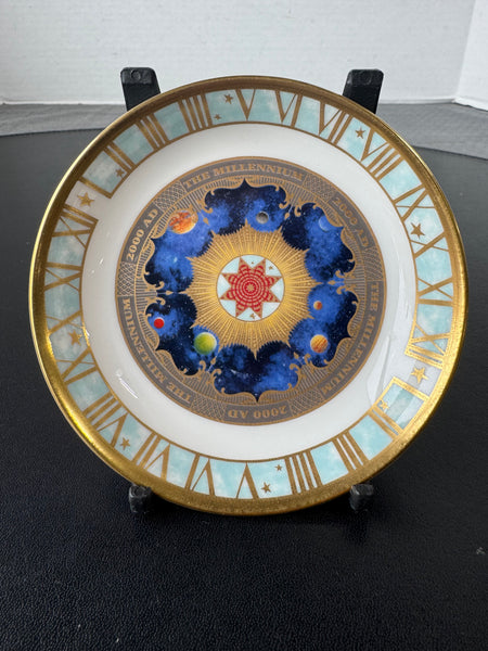 Royal Worcester England To Celebrate the Millennium Trinket Dish on Easel