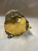 (A) Heavy Ornate Footed Brass Planter