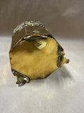 (A) Heavy Ornate Footed Brass Planter