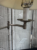 Pair of Brushed Nickel Swing Arm Table Lamps (WORKS)