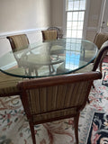 Oval Glass Top Dining Table with (6) Chairs by Councill ***HEAVY ITEM***READ DESCRIPTION CAREFULLY***