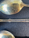 4-Piece Ela Denmark Sterling Silver Enameled Miniature Spoons