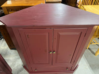 Red Painted Corner/TV Cabinet***HEAVY ITEM***