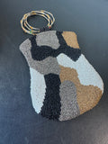 David Jeffrey Beaded Print Bangle Bracelet Evening Bag