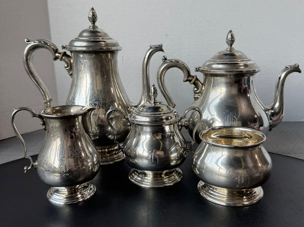International Sterling 5-Piece Hadley Sterling Silver Tea Set