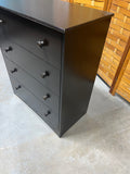 Particle Board Dresser , dark brown, card board backing