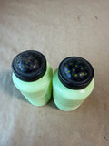 Pair Of Ribbed Jadeite Uranium GLOWS (A9)