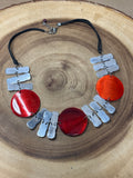 Orange & Silver Necklace