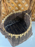 Hand Crafted Woven Willow Basket with 2 Tone Finish
