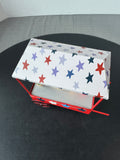 Metal Patriotic Hot Dog Cart Decor