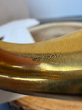 12K Gold Fill Etched Floral Cuff Bracelet