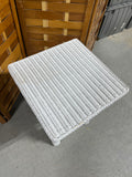 White Wicker Side Table
