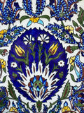 Turkish Hand Painted Boho Large Ceramic Platter or Tray