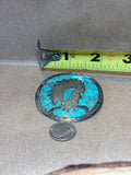 Sterling & Turquoise Pin/Pendant (AS IS)