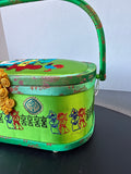 Asian Embroidered Sewing Basket
