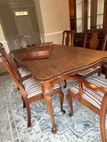 Dining Set: Table, 2 Leafs, Table Pads, and (6) Chairs ***HEAVY ITEM***READ DETAILS ON PICK UP POLICY***