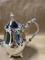 (B) Silver Plate Footed Tea Kettle