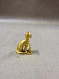 FMNH Egyptian Cat With Kittens Gold Tone