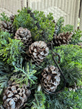 Faux Fir & Pinecone Hanging Topiary Sphere