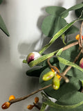 Autumn Themed Faux Floral Oval Candle Ring