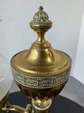 Antique Brass Argand Electric Converted Oil Lamp AS IS (READ DESCRIPTION CAREFULLY) (B)