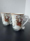 (B) 3-Piece Williams & Sonoma Reindeer Night Before Christmas Coffee Mug & Snack Plate Set