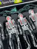 9FT String of Indoor Flickering Skeleton Lights in Box (WORKS)