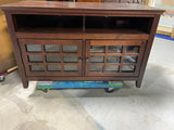 Dark Wood Tone TV Console***HEAVY ITEM*** READ DETAILS ON PICK UP POLICY***