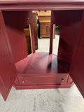 Red Painted Corner/TV Cabinet***HEAVY ITEM***