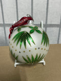 Waterford Vintage Holiday Heirlooms Frosted Glass Ball Ornament G