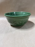 Green Embossed Ivy Leaf Stoneware Small Mixing Bowl