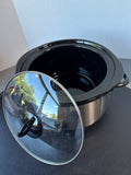 5-QT Stainless Steel Rival Crockpot - Powers On
