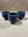 Set Of 3 Pottery Tea Cups